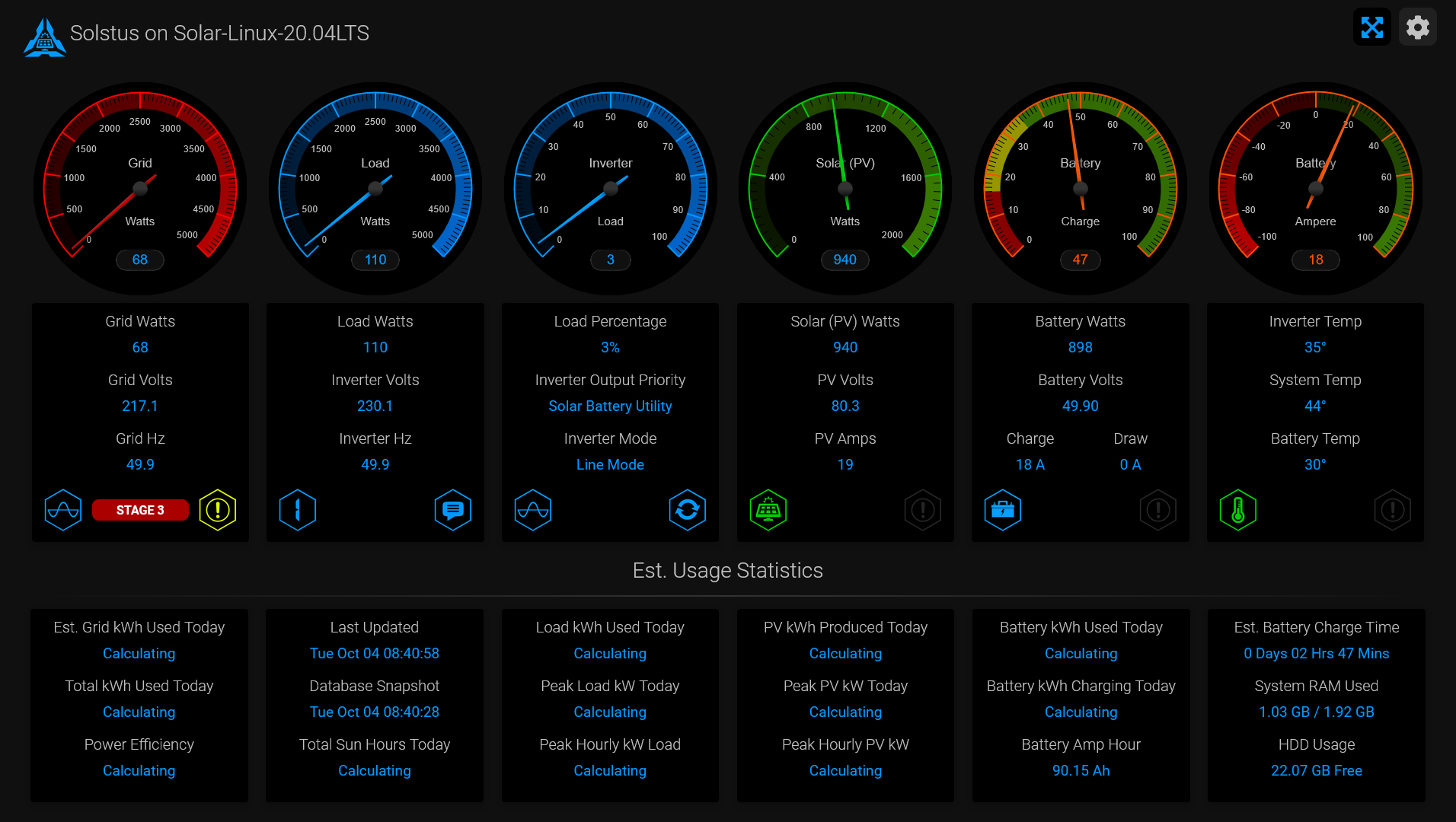 Solstus Dashboard Screenshot