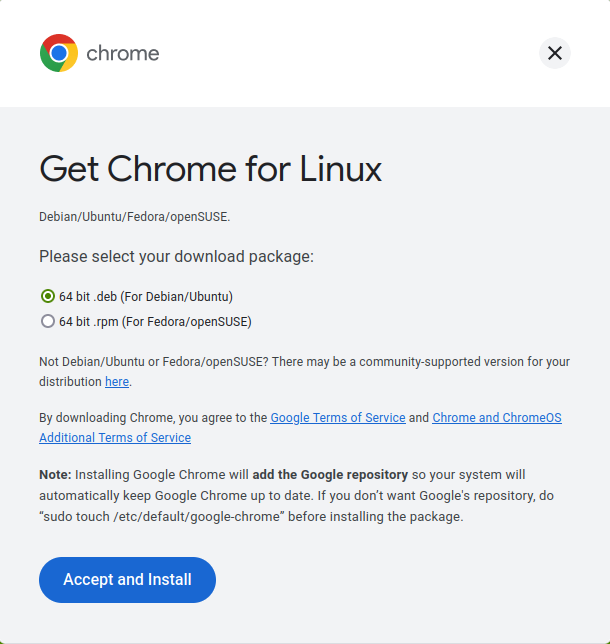 Get Google Chrome for Ubutnu