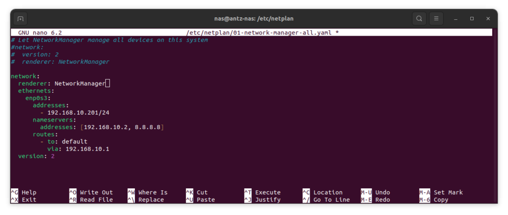 Static IP ubuntu