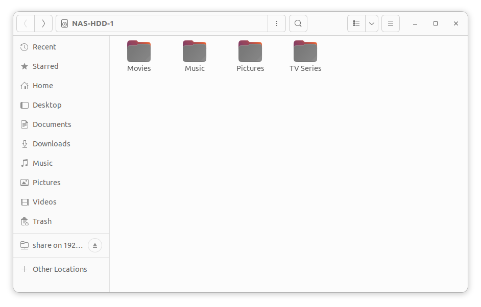 Creating NAS folders Ubuntu