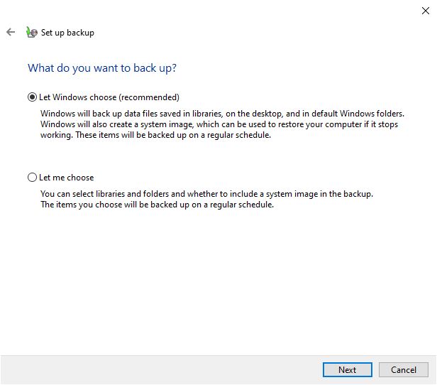 Backup Options