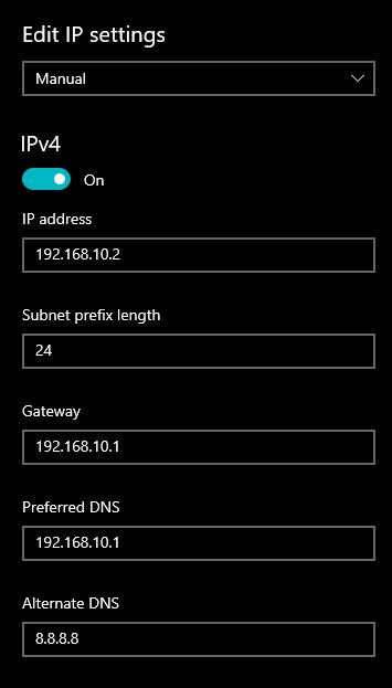 Home Networking IP Static