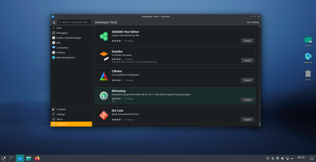 KDE Discover Package Manager